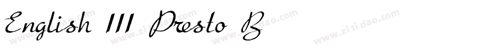 English 111 Presto B字体转换